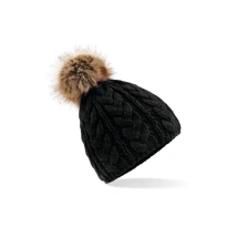 Mütze Pelz Pom Pom Kabel Beechfield - B410 2