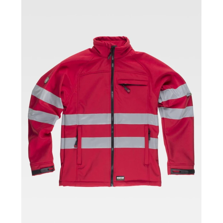 Arbeitsjacke Workshell Stretch mit Reißverschluss S9035 - Workteam