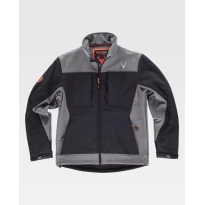 Alles muss raus - Arbeitsjacke Workshell Jagd Stretch S8620 - Workteam größen 2xl farbe schwarz grau