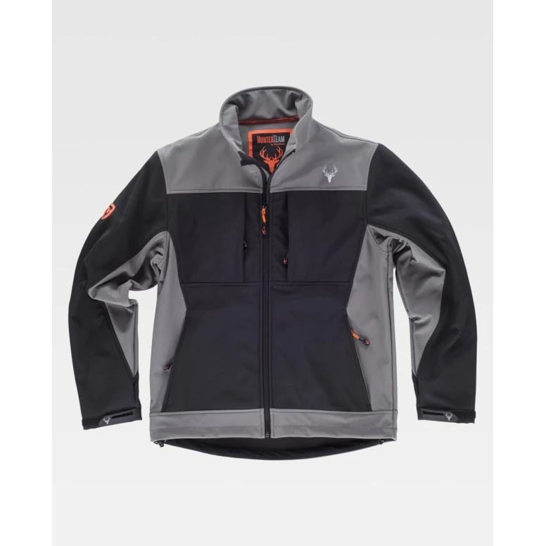 Alles muss raus -  Arbeitsjacke Workshell Jagd Stretch S8620 -  Workteam  Größe 2xl Farbe Schwarz Grau