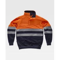 Alles muss raus -  Arbeits- Sweatshirt  Hochgeschlossenes Warnschutz C3839 -  Workteam  Größe M Farbe yellow navy