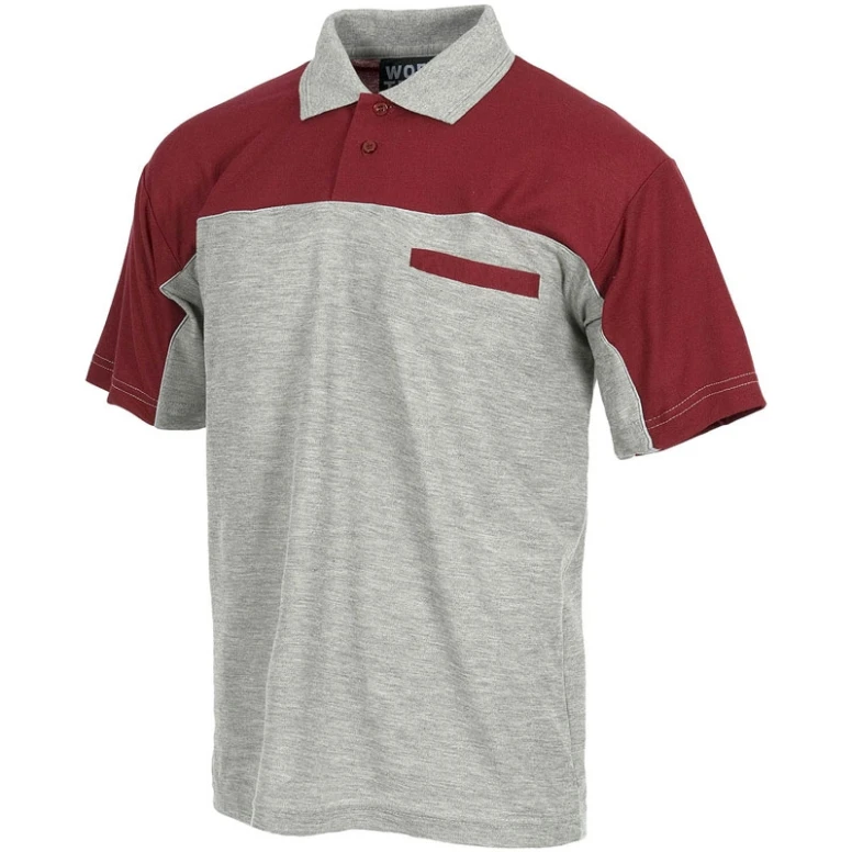 Alles muss raus -  Kombiniertes Poloshirt aus Piqué- Gewebe mit kurzen Ärmeln -  Workteam  Größe 2xl Farbe navy Hellblau