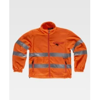 Fleece-Arbeitssweatshirt mit Reißverschluss und Reflektierende Bänder Warnschutz C4035 - Workteam