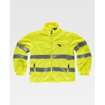 Fleece-Arbeitssweatshirt mit Reißverschluss und Reflektierende Bänder Warnschutz C4035 - Workteam