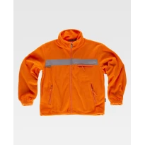 Fleece-Arbeitssweatshirt mit Reißverschluss Warnschutz C4040 - Workteam