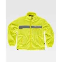 Fleece-Arbeitssweatshirt mit Reißverschluss Warnschutz C4040 - Workteam