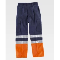 Arbeitshose Zweifarbige C/Banden Warnschutz C4014 - Workteam