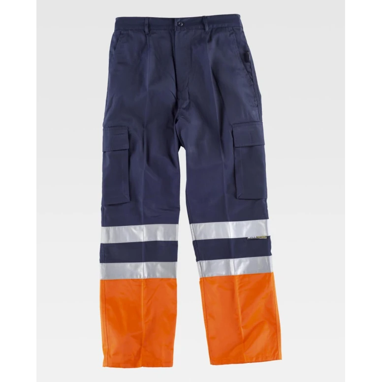 Arbeitshose Zweifarbige C/Banden Warnschutz C4014 - Workteam