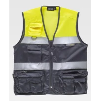 Arbeitsweste Safari Multitaschen Warnschutz C4010 - Workteam 2