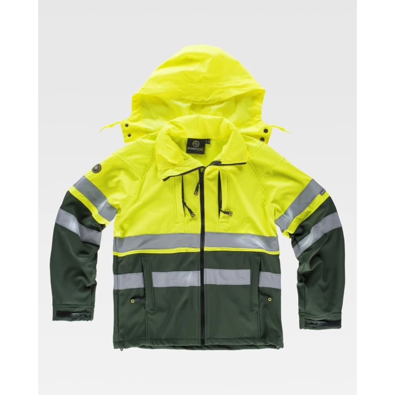 Arbeitsjacke Workshell Stretch Warnschutz S9525 - Workteam