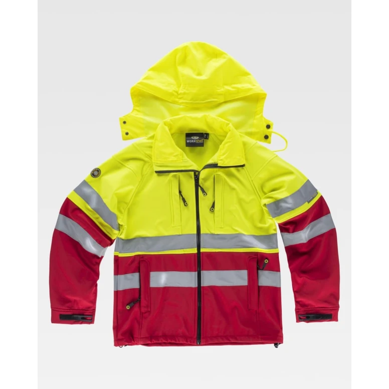 Arbeitsjacke Workshell Stretch Warnschutz S9525 - Workteam