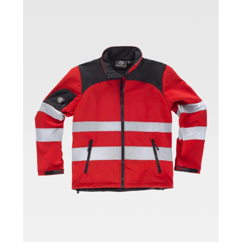 Arbeitsjacke Workshell Ripstop Stretch Warnschutz C2931 - Workteam