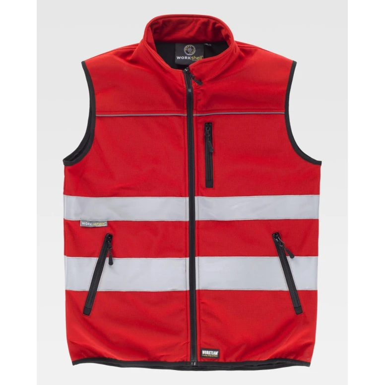 Arbeitsweste Workshell Stretch Warnschutz C2922 - Workteam