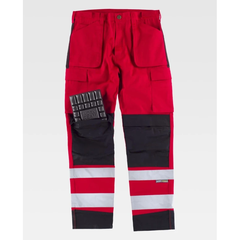 Arbeitshose Multitaschen Stretch Warnschutz C2913 - Workteam