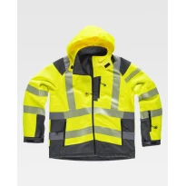 Arbeitsjacke Workshell Warnschutz mit Kapuze S9211 - Workteam