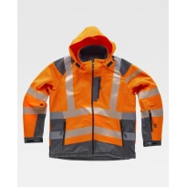 Arbeitsjacke Workshell Warnschutz mit Kapuze S9211 - Workteam 2