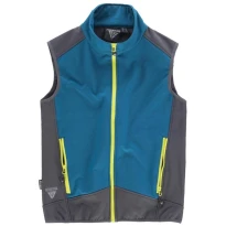 Alles muss raus -  Sportliche Workshell- Weste mit Stehkragen und Nylon- Reißverschluss -  Workteam Größe L Farbe Grau Schwarz