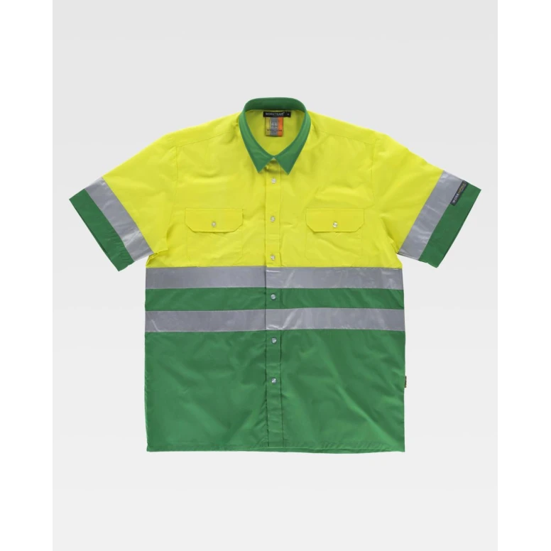 Alles muss raus  -  Arbeitshemd kombiniert Kurzarm Hochsichtbarkeit  C3812 -  Workteam  Größe 50 Farbe yellow royal