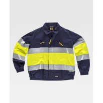 Alles muss raus - Arbeitsjacke Kombiniert Warnschutz mit Bändern C4119 - Workteam größen XL farbe marineblau orange
