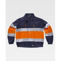 Alles muss raus - Arbeitsjacke Kombiniert Warnschutz mit Bändern C4119 - Workteam größen XL farbe marineblau orange 2