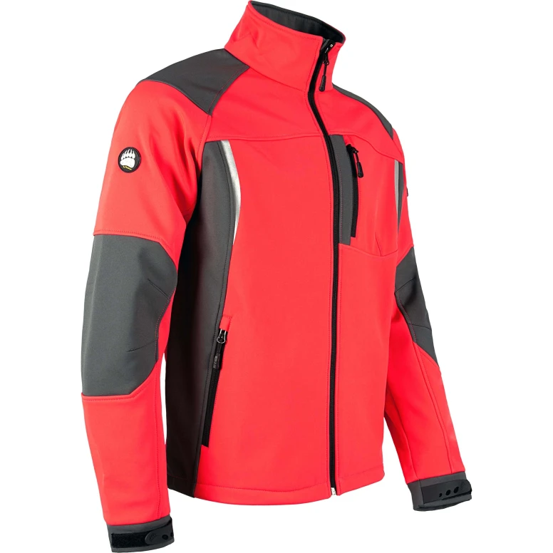 Alles muss raus  Jacke Workshell kombiniert mit Reißverschluss aus Nylon -  Workteam Farbe Rot/Grau Größe M