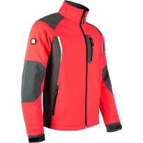 Alles muss raus  Jacke Workshell kombiniert mit Reißverschluss aus Nylon -  Workteam Farbe Rot/Grau Größe M