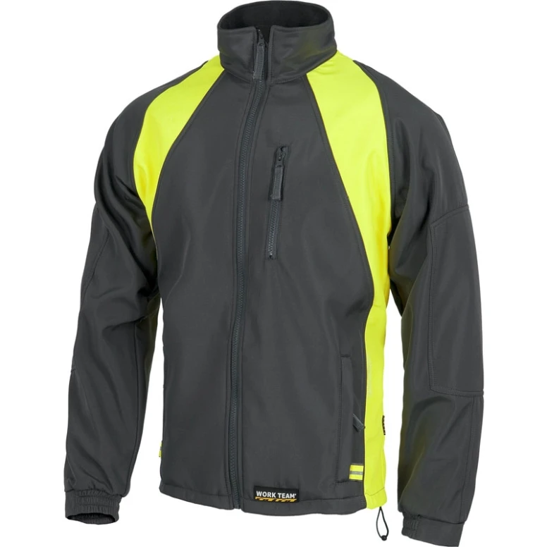 Alles muss raus  Jacke Workshell kombiniert ad Warnschutz -  Workteam Farbe Grau/Gelb Größe 2XL