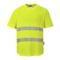 Arbeits-T-Shirt Mesh Baumwolle Comfor Warnschutz Portwest C394