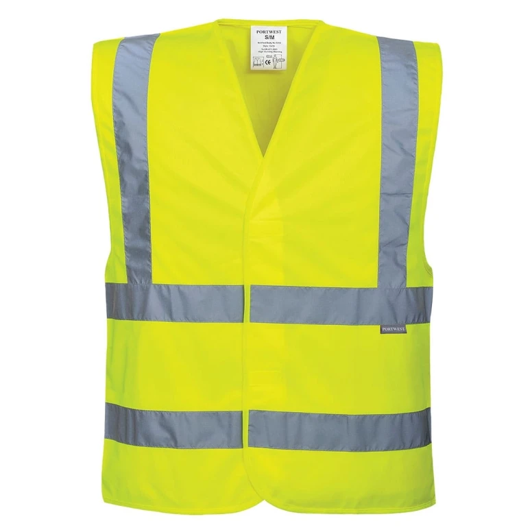 Arbeitsweste zwei horizontale und vertikale Bänder Portwest C470