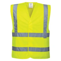 Arbeitsweste zwei horizontale und vertikale Bänder Portwest C470