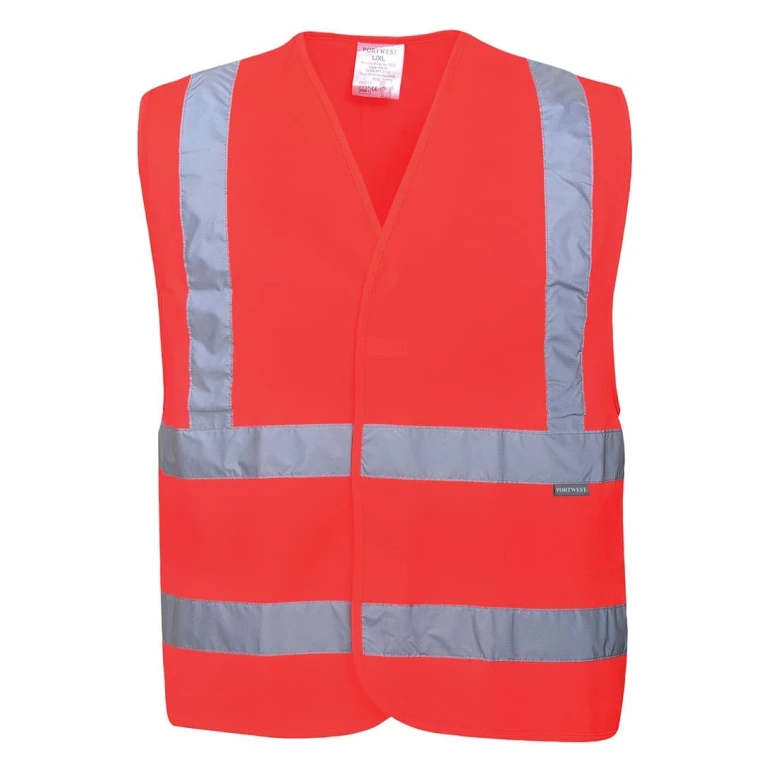 Arbeitsweste zwei horizontale und vertikale Bänder Portwest C470