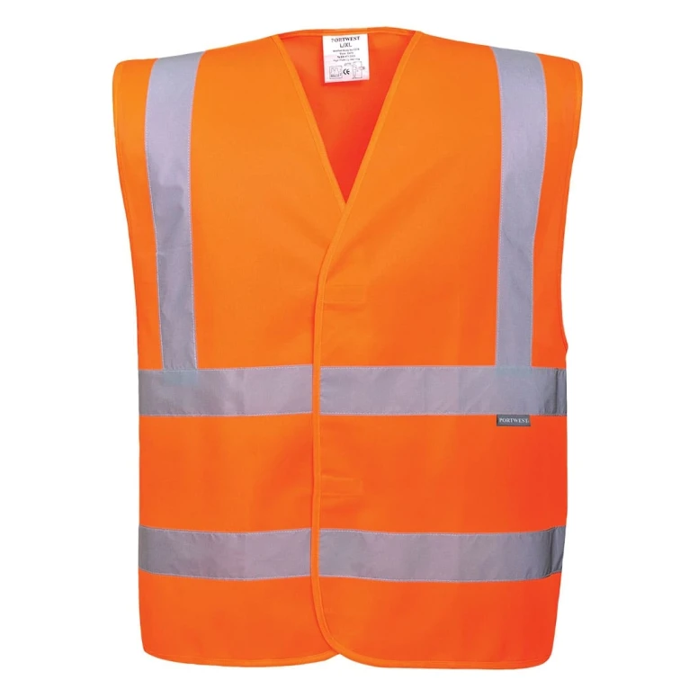 Arbeitsweste zwei horizontale und vertikale Bänder Portwest C470