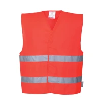 Arbeitsweste 2 Bänder Warnschutz Portwest C474