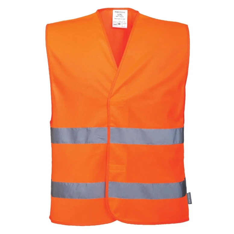 Arbeitsweste 2 Bänder Warnschutz Portwest C474
