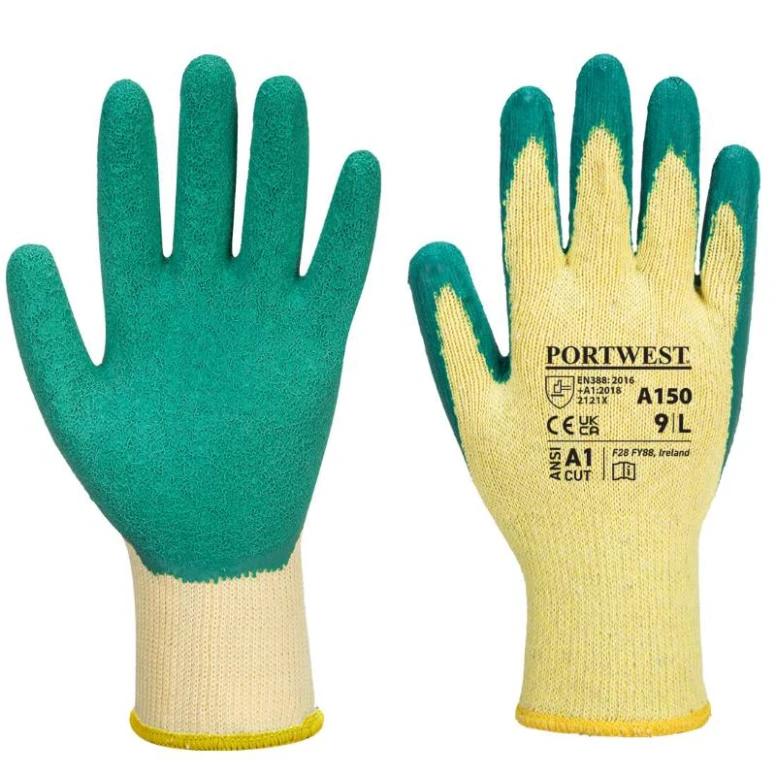 12 Paar - Arbeitshandschuhe Classic Grip - Latex - A150 Portwest