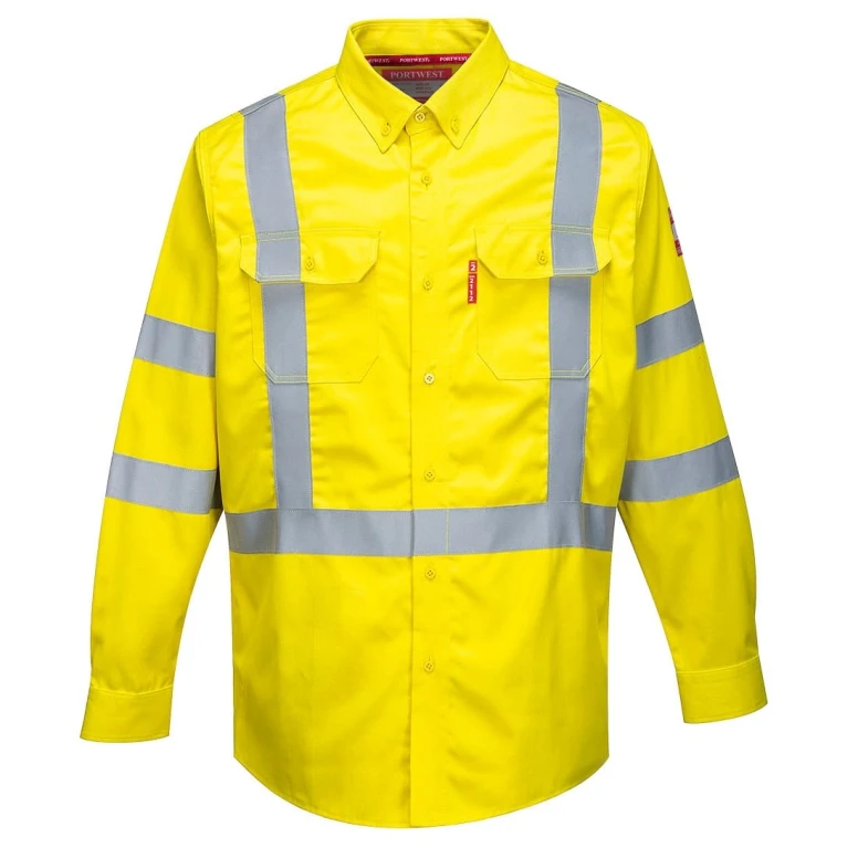 Arbeitshemd Bizflame Antistatisch Feuerfest Warnschutz Portwest FR95