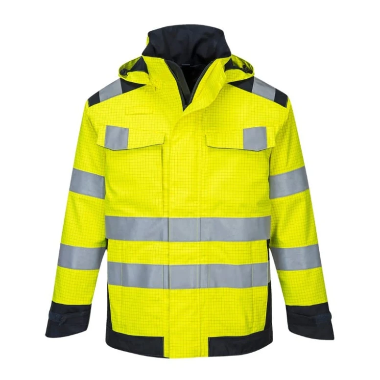 Arbeitsjacke Modaflame Wasserdicht Warnschutz Portwest MV70