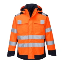 Arbeitsjacke Modaflame Wasserdicht Warnschutz Portwest MV70