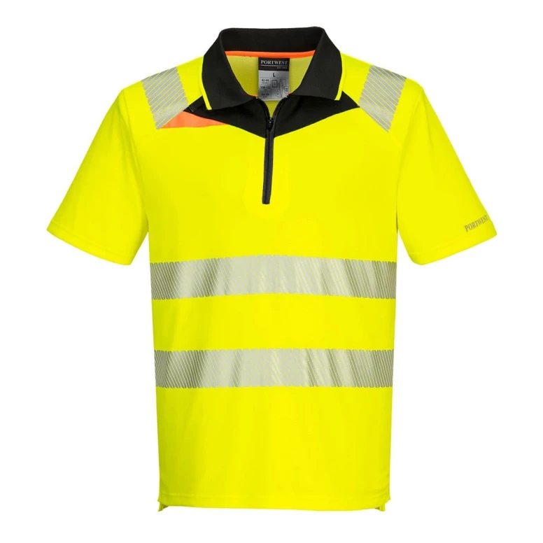 Alles muss raus -  Arbeits- Poloshirt Hochsichtbarkeit  DX4 Portwest DX412 Größe 3XL Farbe Gelb Schwarz