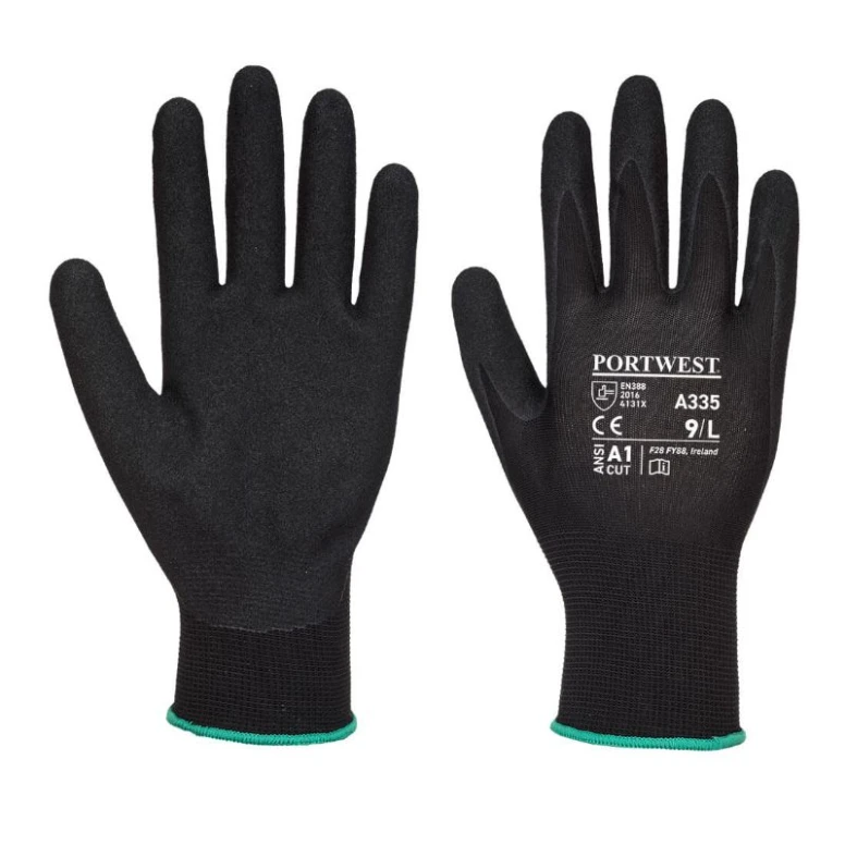 12 Paar - Arbeitshandschuhe Dermi-Grip NPR15 Nitril Sandy - A335 Portwest