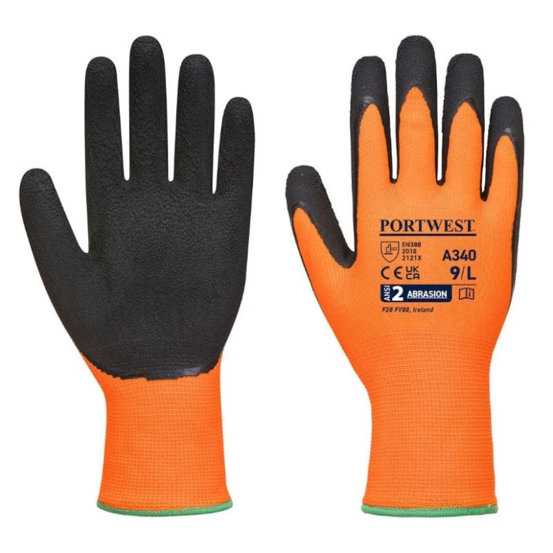 12 Paar - Arbeitshandschuhe Grip Hi-Vis - Latex - A340 Portwest