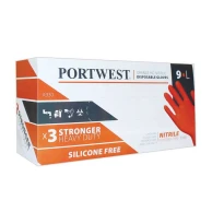100 Stück - Arbeitshandschuhe Einwegartikel HD Portwest Orange - A930 Portwest
