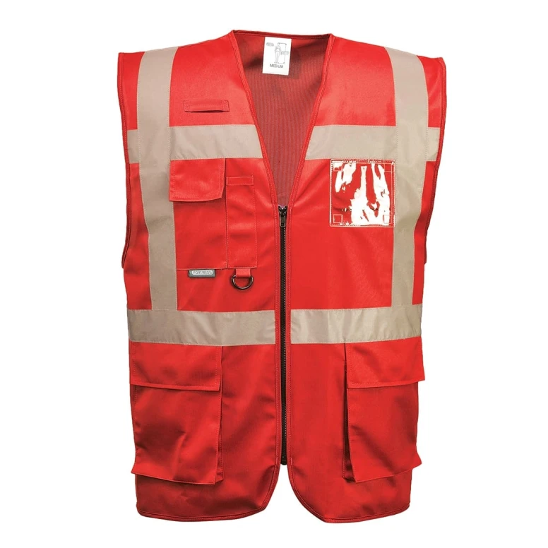 Arbeitsweste Portwest Warnschutz Iona Executive Multitaschen