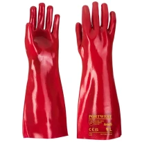 12 Paar - Arbeitshandschuhe PVC 45cm - A445 Portwest