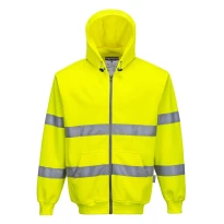 Arbeitssweatshirt mit Kapuze und durchgehendem Reißverschluss Warnschutz Portwest B305