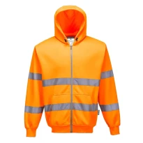 Arbeitssweatshirt mit Kapuze und durchgehendem Reißverschluss Warnschutz Portwest B305