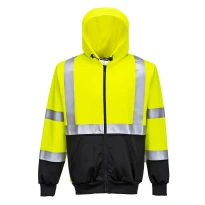 Arbeitssweatshirt Zweifarbig mit Kapuze Warnschutz Portwest B315