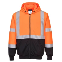 Arbeitssweatshirt Zweifarbig mit Kapuze Warnschutz Portwest B315