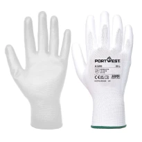 Arbeitshandschuhe beschichtet mit Polyurethan und mit Nylon-Unterstützung - Weiß