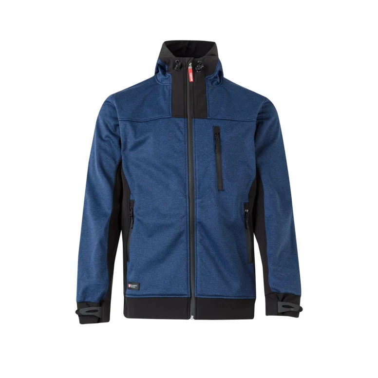 Arbeitsjacke mit langem Reißverschluss und Kapuze Softshell Multitaschen Velilla 206007